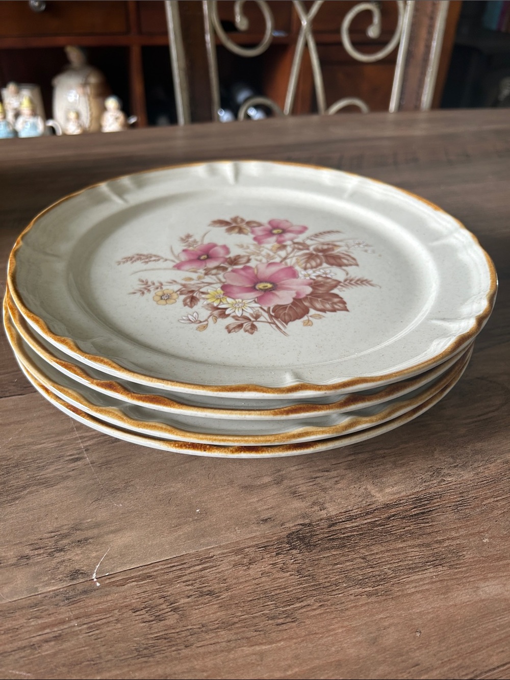 Vintage Dynasty Dream rose floral Dinnerware set of 4 - Picture 2 of 5